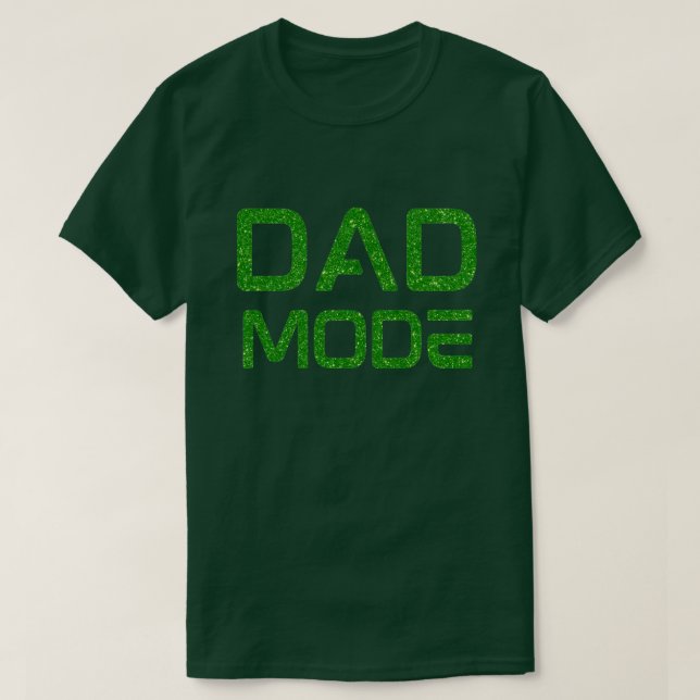 Vater Mode Glitzer T - Shirt (Design vorne)
