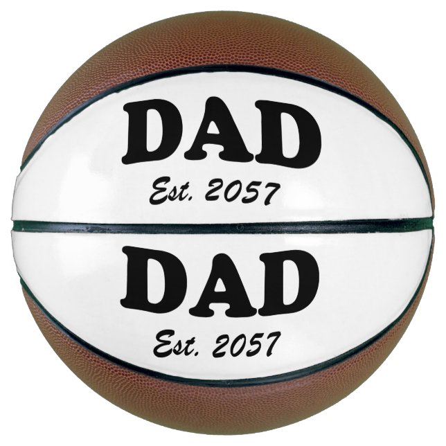 Vater Moderne schwarze Typografie Basketball (Vorderseite)