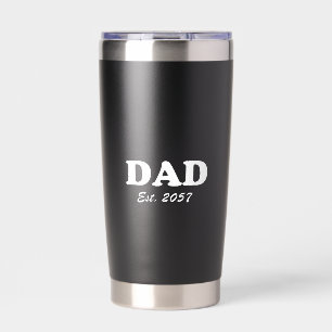 Vater Moderne Typografie Custom est date black Thermobecher