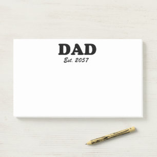 Vater Moderne Typografie nach dem üblichen Datum Post-it Klebezettel