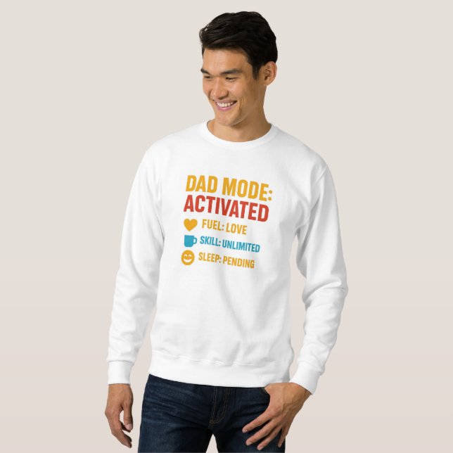 Vater-Modus aktiviert lustige Vatertag Geschenk Sweatshirt (Vorne ganz)
