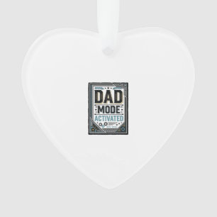 Vater-Modus Aktiviert Vintage-Gravur-Shirt-Design_ Ornament