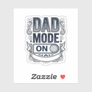 Vater-Modus Ein Vintage-Gravur-Shirt-Design_1 Aufkleber