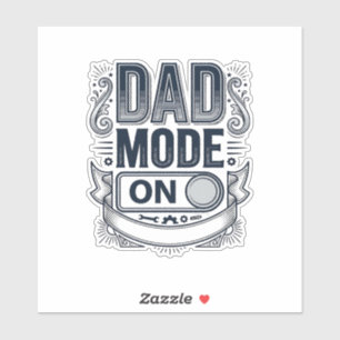 Vater-Modus Ein Vintage-Gravur-Shirt-Design_1 Aufkleber
