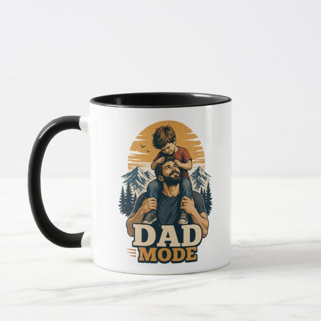 Vater-Modus Vatertags-Shirt Tasse (Links)