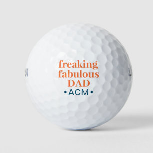 Vater Monogram Golf Balls Orange Freaking Fabulous Golfball