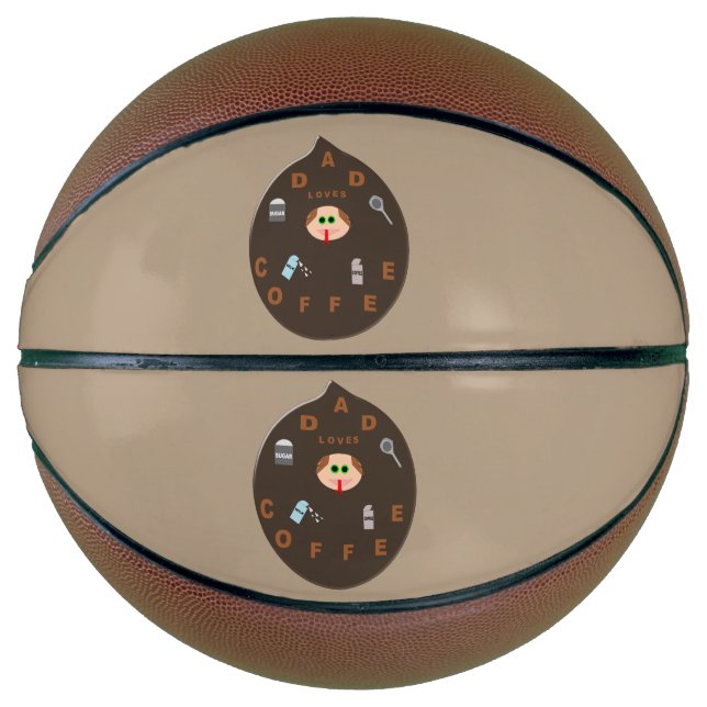 Vater Monster Liebe Kaffee Basketballs (Vorderseite)