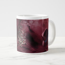 Vater Moody Music Burgundy Fedora Keramik Jumbo Ta Jumbo-Tasse