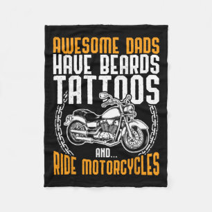 Vater Motorrad-Fathon-Tag Geschenk Sonniges Tattoo Fleecedecke