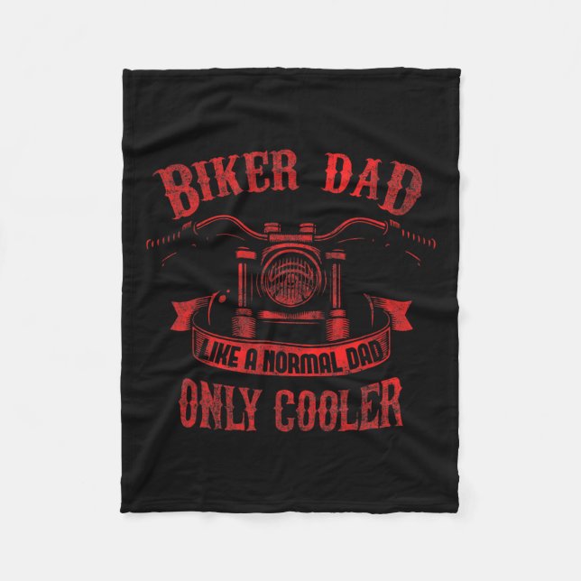 Vater Motorrad Vater39s Tagesdesign für Väter Fleecedecke (Vorderseite)