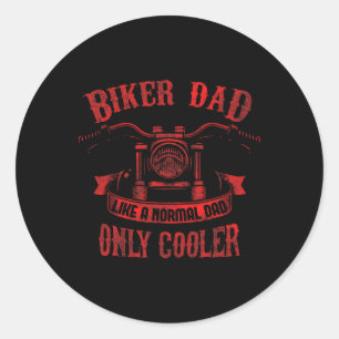 Vater Motorrad Vater &# Tagesdesign für FB Runder Aufkleber