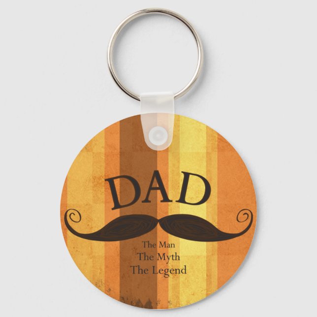 Vater Mustache Button Schlüsselanhänger (Vorderseite)