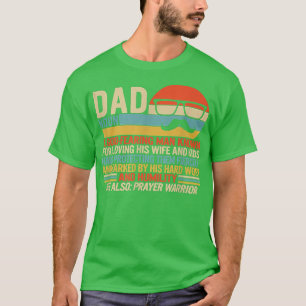 Vater Mustache Vatertag Christlicher Gebet Vater T-Shirt
