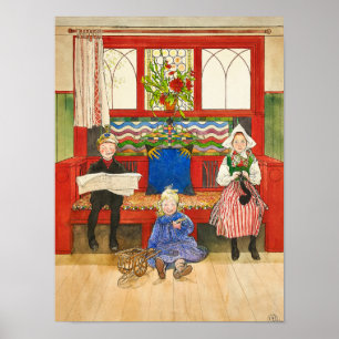 Vater, Mutter und Kind, 1906 von Carl Larsson Poster