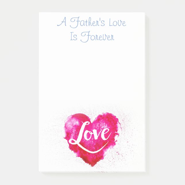 Vater - Nachhinweise Post-it Klebezettel (Vorderseite)