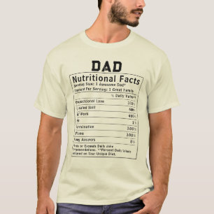 Vater Nährungsfakten Vatertagsgeschenke T-Shirt