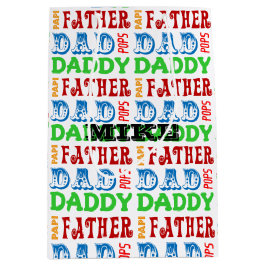 Vater nennt personalisierte Geschenk-Tasche Mittlere Geschenktüte