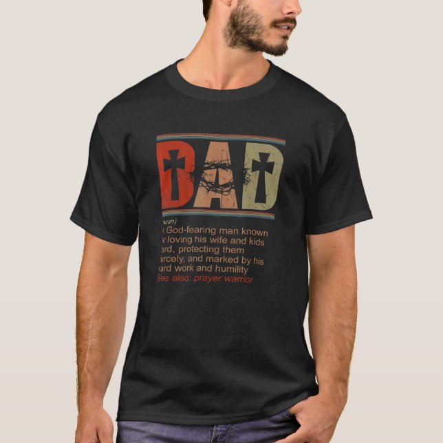 Vater Noun Liebe seine Ehefrau Kinder harte Arbeit T-Shirt (Vorderseite)