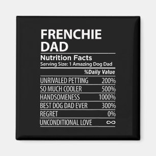 Vater Nutrition Facts Frenchie Dog Owner Magnet
