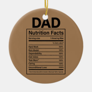 Vater Nutrition Fakten Bester Vater je Vatertag Keramik Ornament