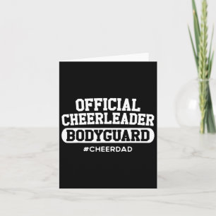 Vater Offiziell Cheerleader Bodyguard Funny Papa T Karte