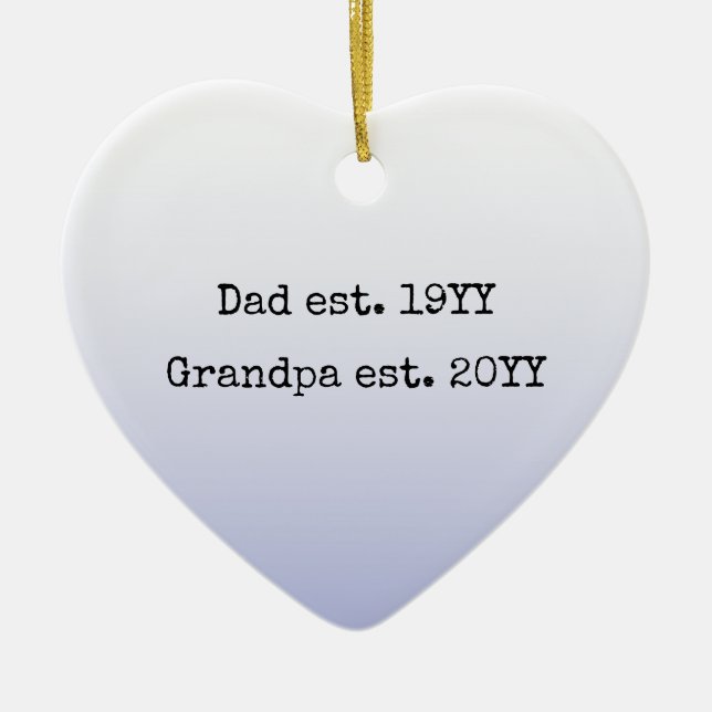 Vater Opa Est Etablissement Opa als Geschenk Keramik Ornament (Vorne)