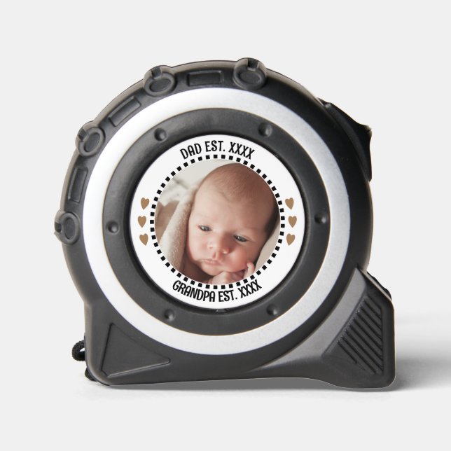 Vater / Opa est Jahre hinzufügen Schwarz braun Maßband (Vorderseite)