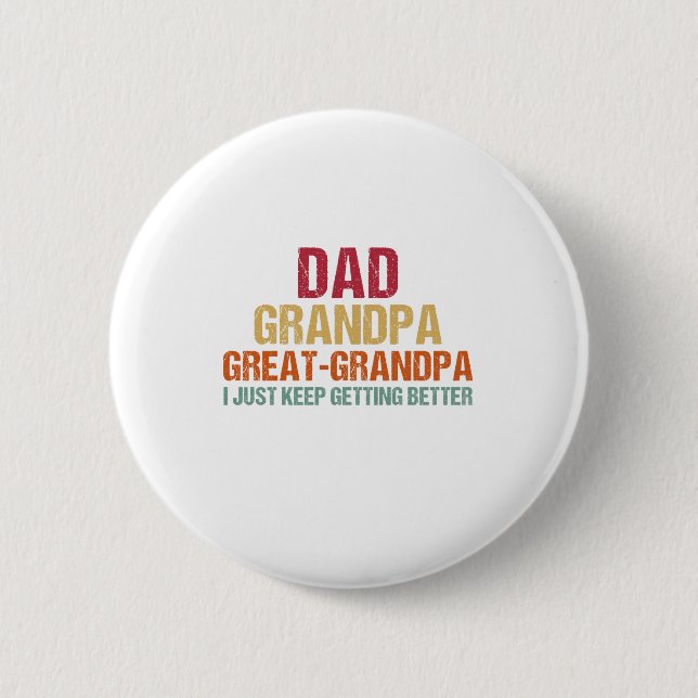 Vater Opa Großer Opa Vatertag Button (Vorderseite)