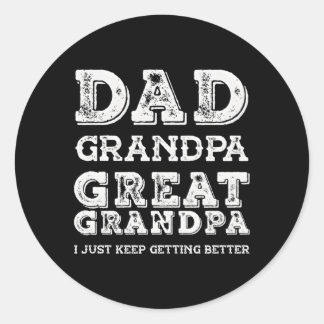 Vater Opa Großvater Ich Behielt einfach schlafen z Runder Aufkleber