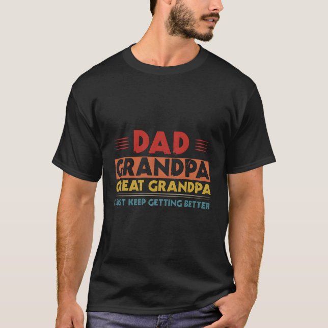 Vater Opa Großvater Ich Behielt einfach schlafen z T-Shirt (Vorderseite)