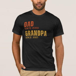 Vater Opa Personalisiert seit dem Jahr Retro Custo T-Shirt