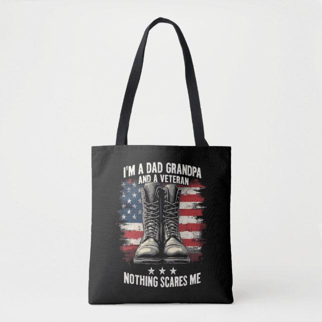 Vater Opa Veteran Patriotic Vathers Day (Vorderseite)
