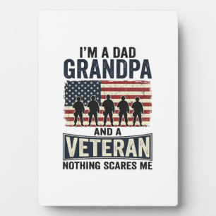 Vater Opa Veteran Patriotisches Vintage-Shirt-Desi Fotoplatte