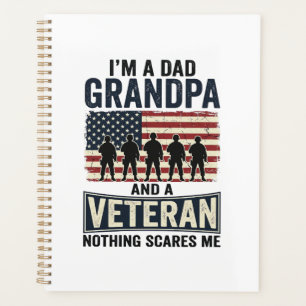 Vater Opa Veteran Patriotisches Vintage-Shirt-Desi Planer