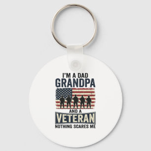 Vater Opa Veteran Patriotisches Vintage-Shirt-Desi Schlüsselanhänger