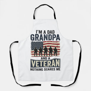 Vater Opa Veteran Patriotisches Vintage-Shirt-Desi Schürze