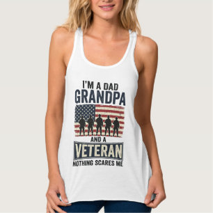 Vater Opa Veteran Patriotisches Vintage-Shirt-Desi Tank Top