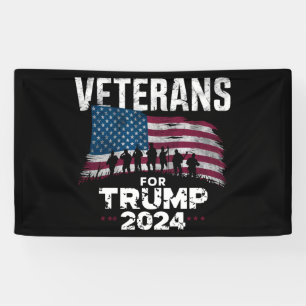 Vater Opa Veterans für Trump 2024 amerikanische Fl Banner
