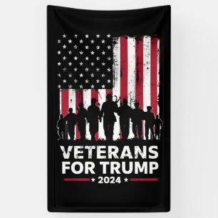 Vater Opa Veterans für Trump 2024 amerikanische Fl Banner