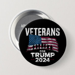 Vater Opa Veterans für Trump 2024 amerikanische Fl Button