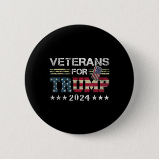 Vater Opa Veterans für Trump 2024 amerikanische Fl Button