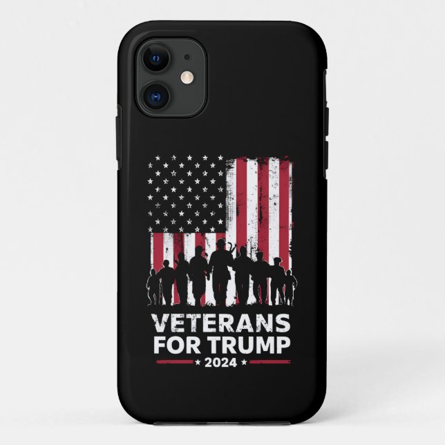 Vater Opa Veterans für Trump 2024 amerikanische Fl Case-Mate iPhone Hülle (Rückseite)
