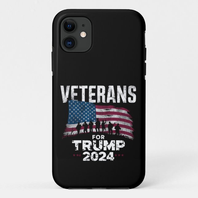 Vater Opa Veterans für Trump 2024 amerikanische Fl Case-Mate iPhone Hülle (Rückseite)
