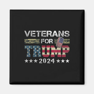 Vater Opa Veterans für Trump 2024 amerikanische Fl Magnet