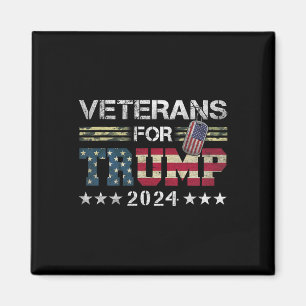 Vater Opa Veterans für Trump 2024 amerikanische Fl Magnet