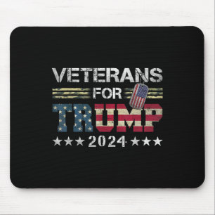 Vater Opa Veterans für Trump 2024 amerikanische Fl Mousepad