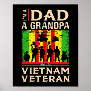 Vater Opa Vietnam Veteran Shirts Veteranen Veteran Poster