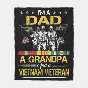 Vater Opa Vietnam Veteran Vintagen Militär Fleecedecke