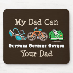 Vater Outswim Outbike überholten Triathlon Mousepad