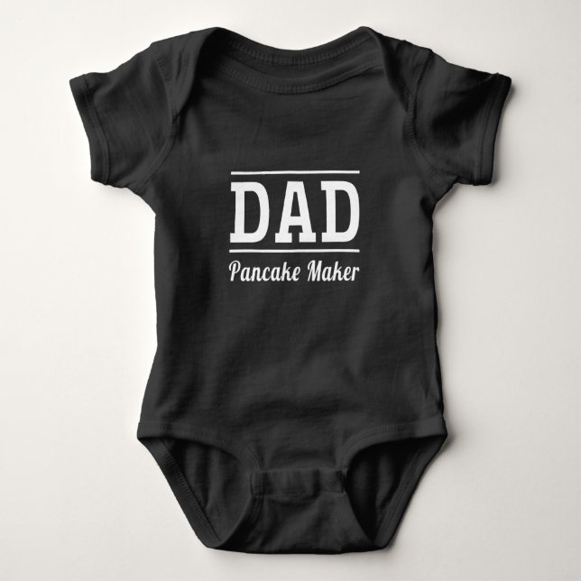 Vater Pancake Maker Slim Fit Baby Strampler (Vorderseite)